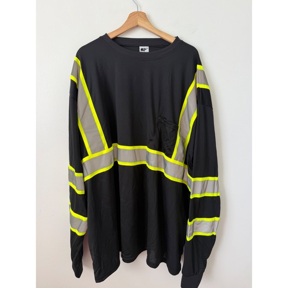 golden elephant Other - Golden Elephant High Visibility Long Sleeve Work Shirt – Black & Yellow 5XL NWT